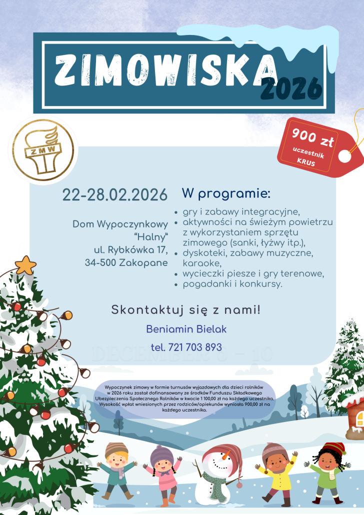 Oferta zimowisk w 2026 roku dla dzieci i młodzieży z terenu województwa lubelskiego