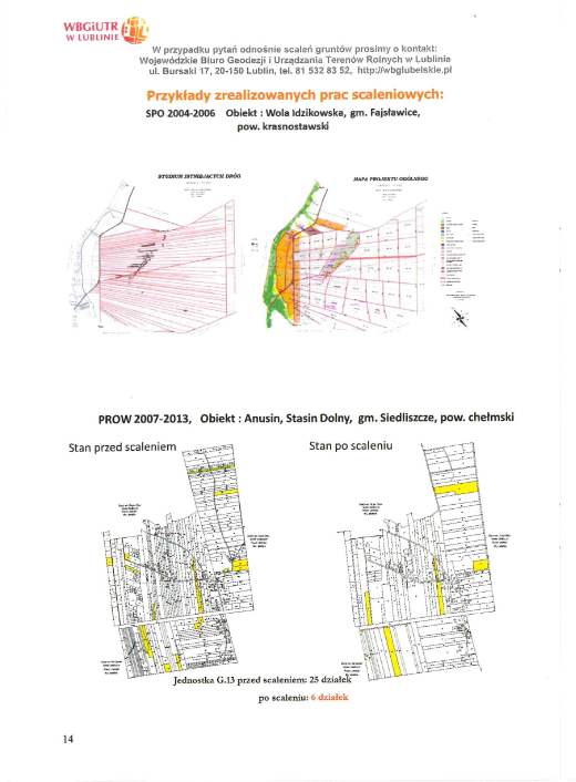Przykład zrealizowanych prac scaleniowych